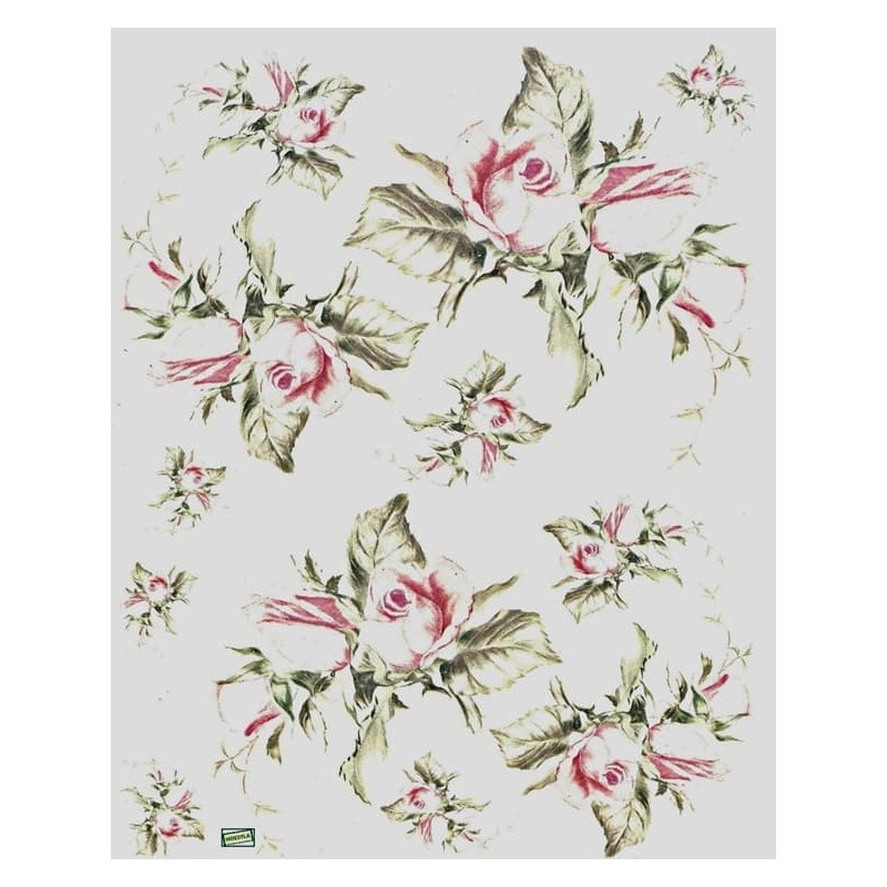 1papier riz Les Roses -R651