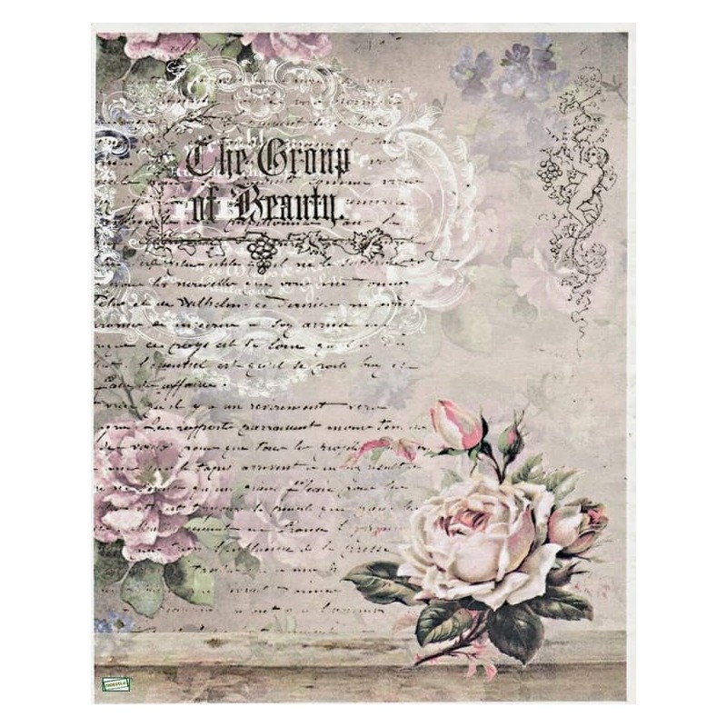 1papier riz Les Roses-R707