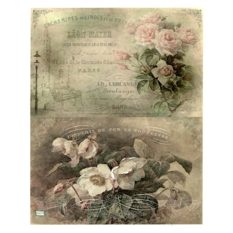 1papier de riz Fleurs -R731