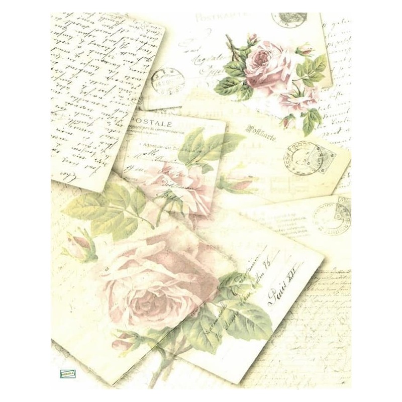 1papier riz Les Roses -R744