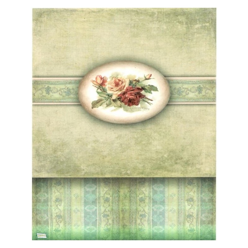 1papier riz Les Roses -R816