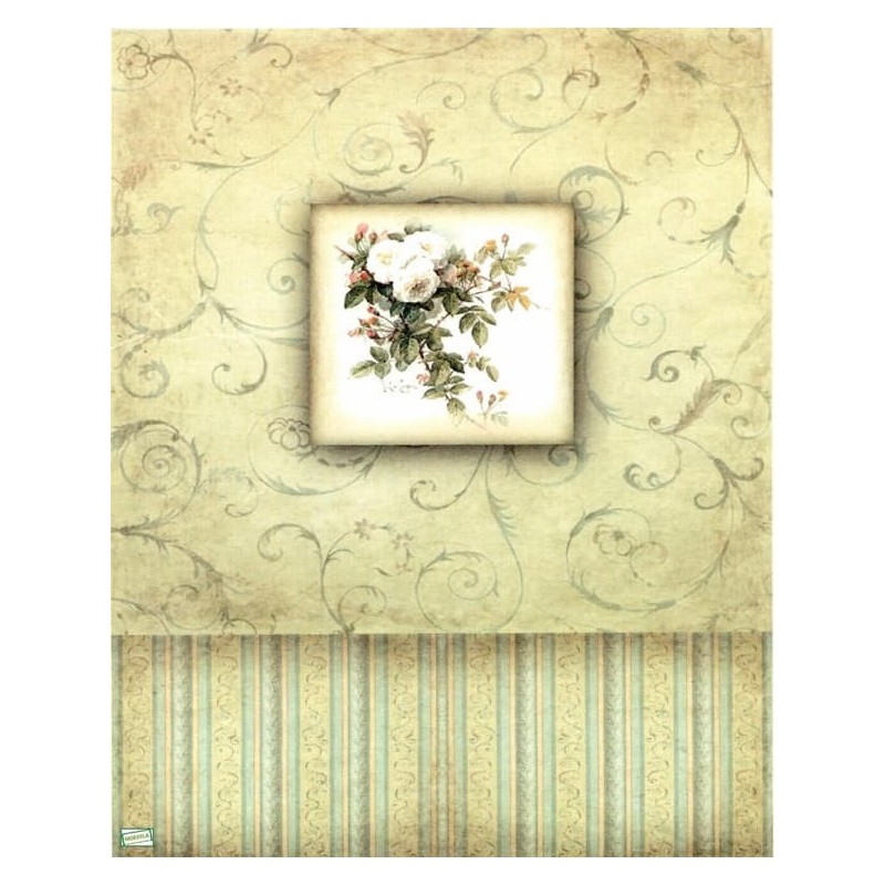 1papier riz Les Roses -R818
