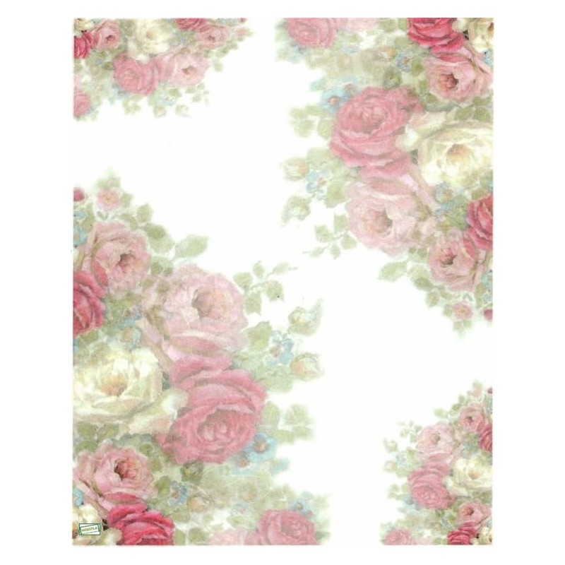 1papier riz Les Roses -R837