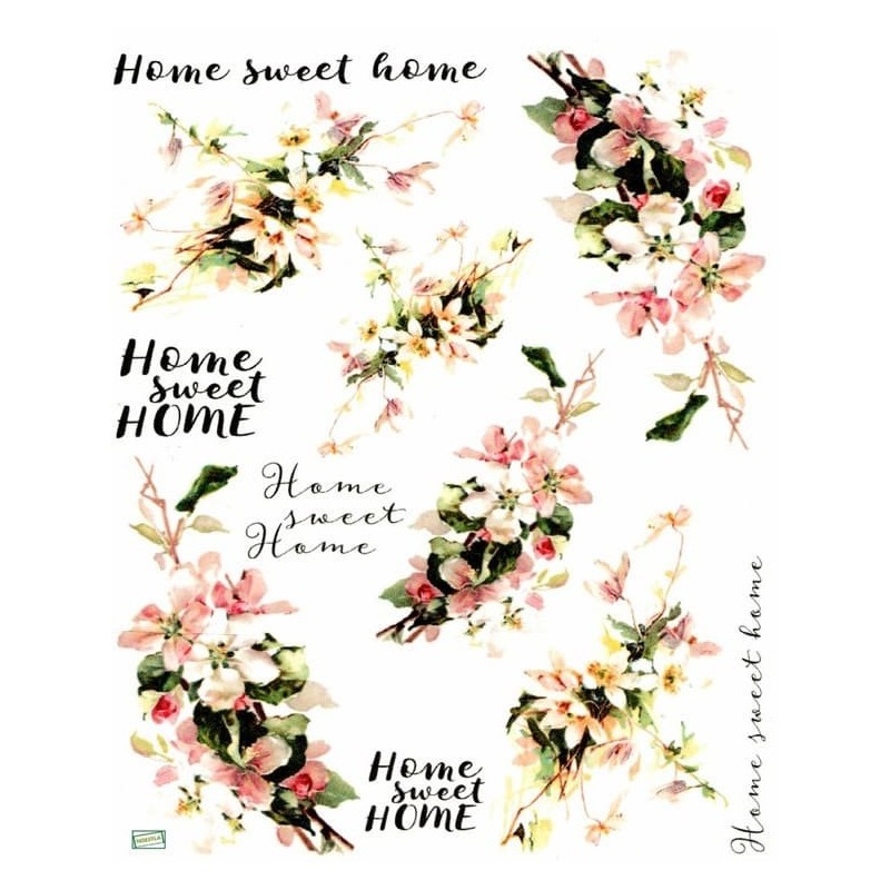 1papier de riz Fleurs -R863