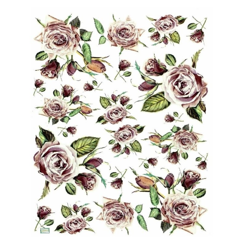 1papier riz Les Roses-R891