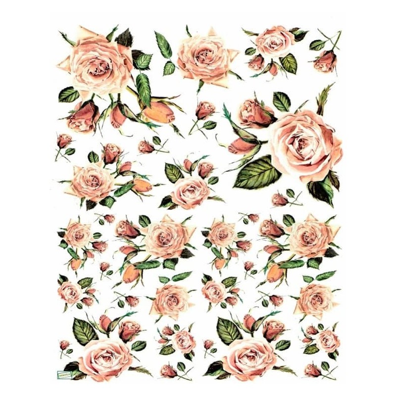 1papier riz Les Roses-R892
