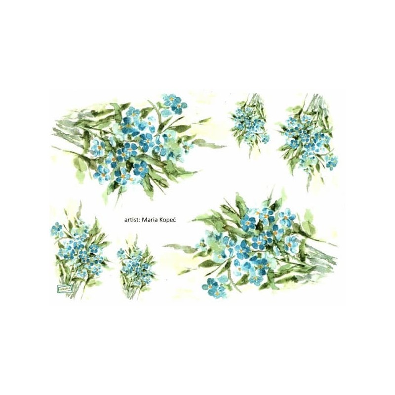 1papier de riz Fleurs-R907