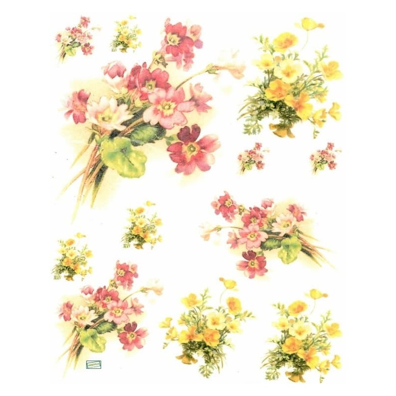1papier de riz Fleurs -R960