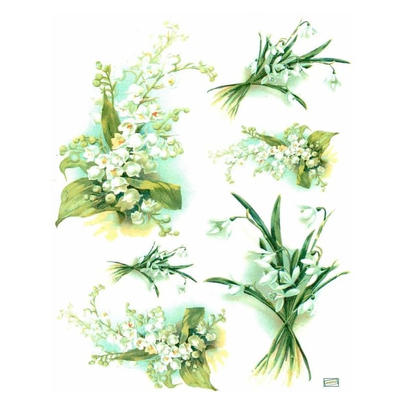 1 papier de riz Muguet-R967