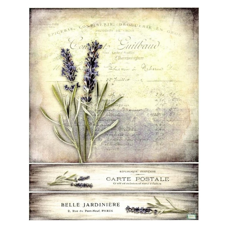 1papier de riz Lavande-R982