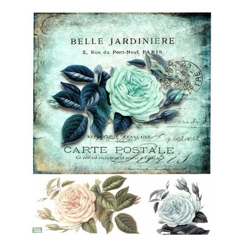 1papier riz Les Roses-R987