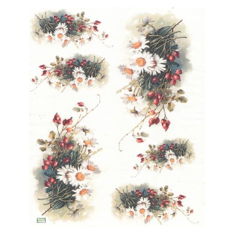 1papier de riz Fleurs -R1101