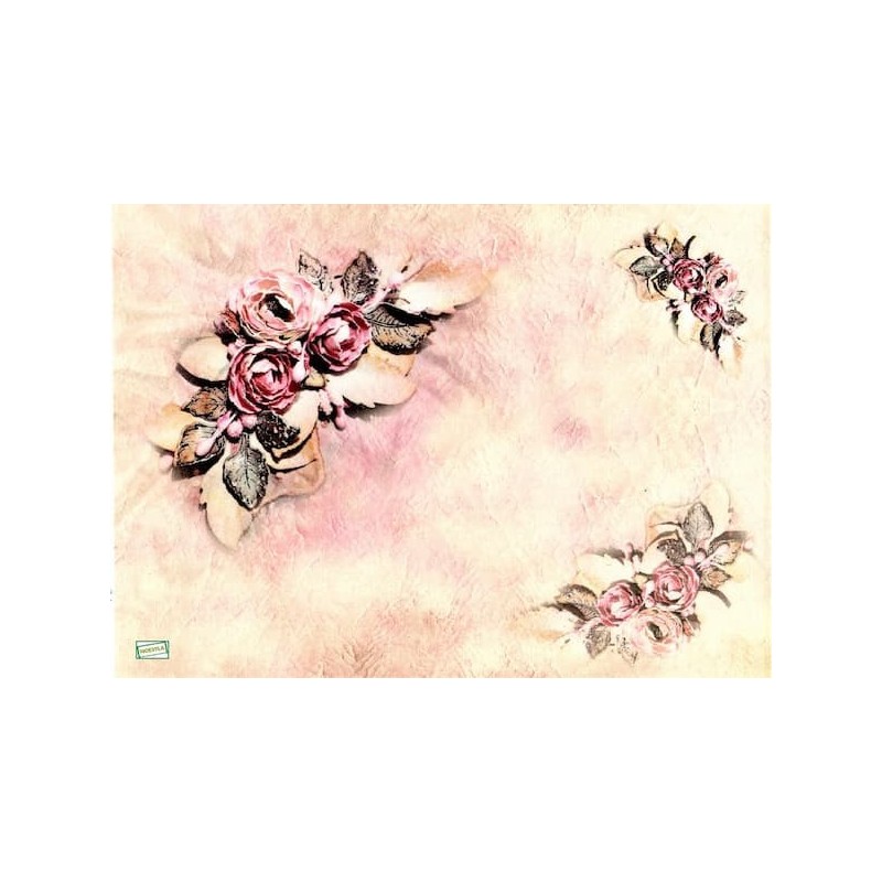 1papier riz Les Roses-R1147