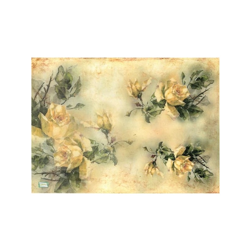 1papier riz Les Roses-R1164