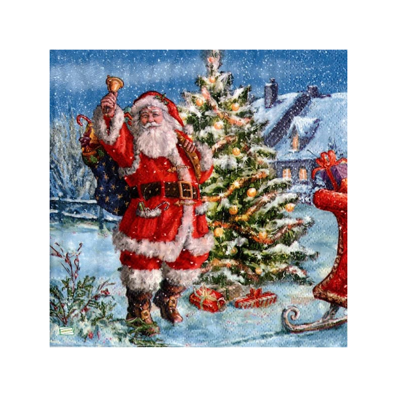 serviettage,collage,découpage,loisirs créatifs,serviettes papier, fêtes de Noel, la neige,serviettes papier,famille,père noêl,hi