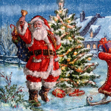serviettage,collage,découpage,loisirs créatifs,serviettes papier, fêtes de Noel, la neige,serviettes papier,famille,père noêl,hi