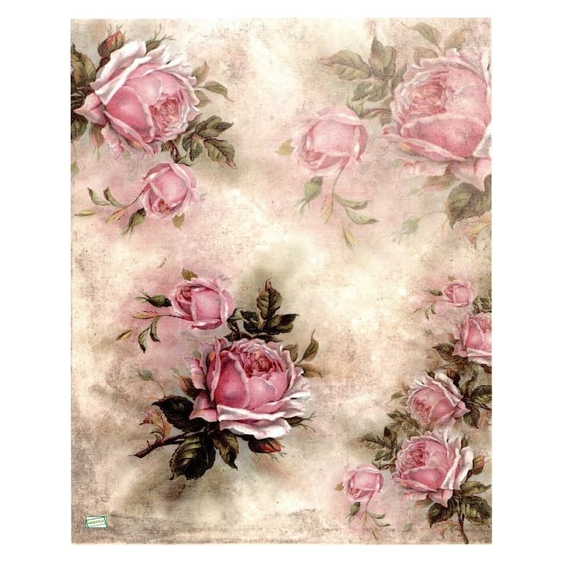 1papier riz Les Roses-R1170