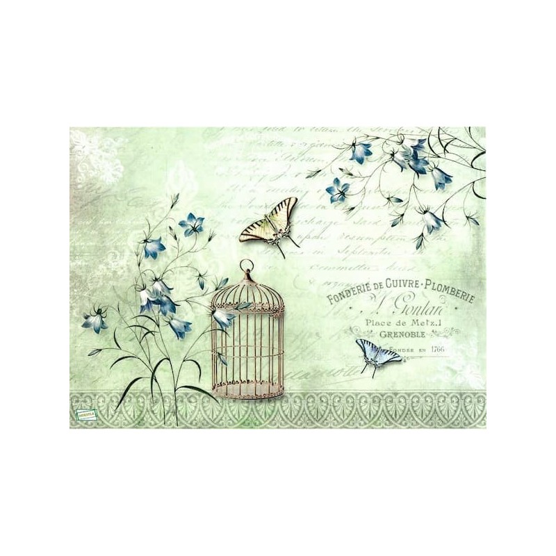 1papier de riz Fleurs -R1175