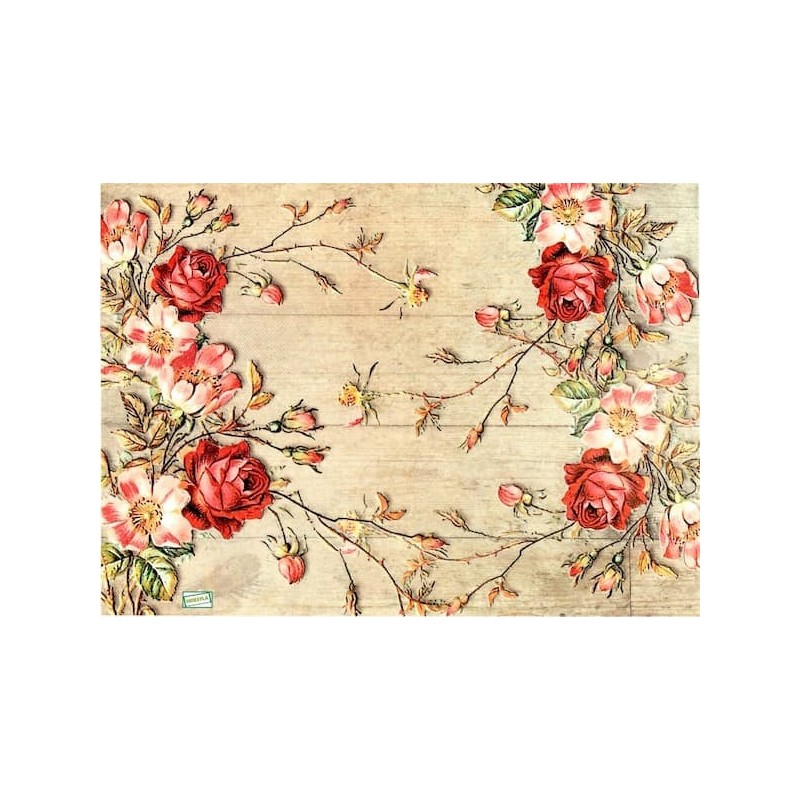 1papier de riz Fleurs -R1182