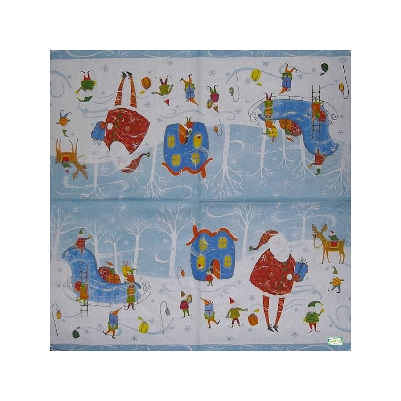 Noël,Ambiance Noël,hiver,neige,découpage,serviettage,sapin,Ambiance Magique et Féérique,fêtes,serviettes papier