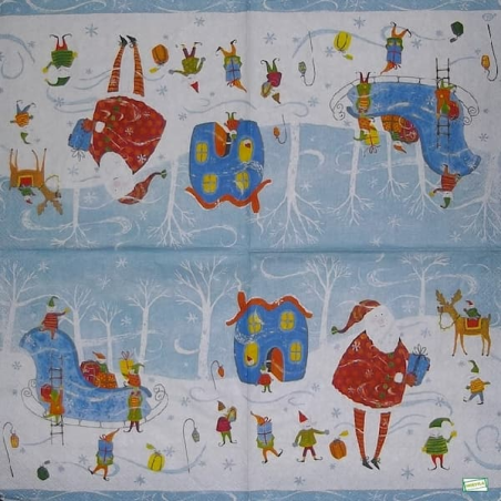 Noël,Ambiance Noël,hiver,neige,découpage,serviettage,sapin,Ambiance Magique et Féérique,fêtes,serviettes papier