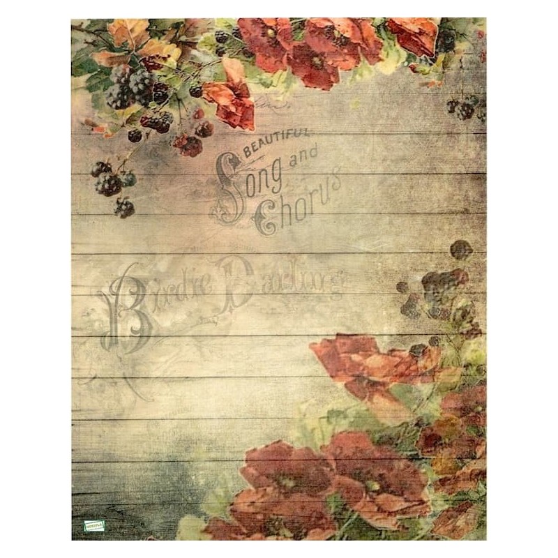 1papier de riz Fleurs -R1191