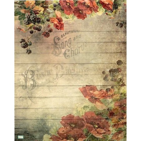 1papier de riz Fleurs -R1191