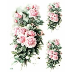1papier riz Les Roses -R1209