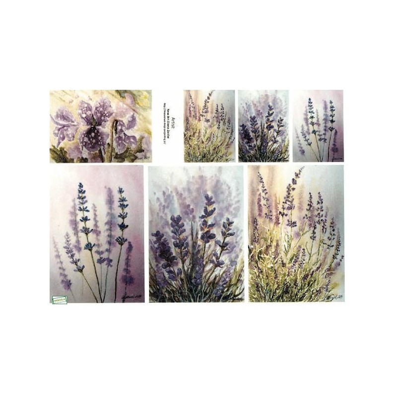 1papier de riz Lavande -R1228