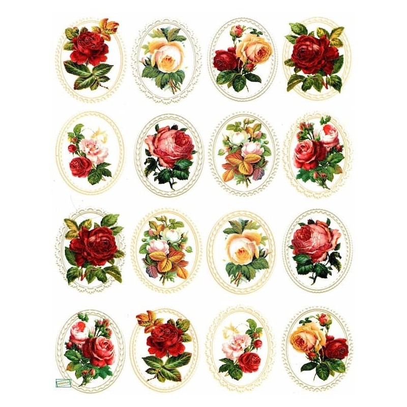 1papier riz Les Roses -R1327