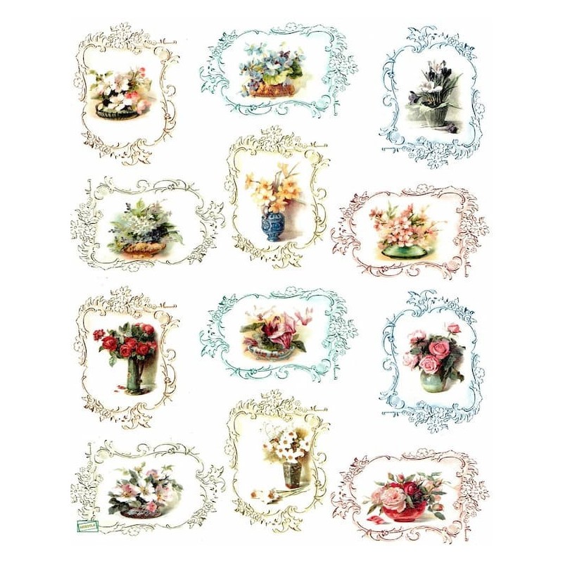 1papier de riz Fleurs -R1330