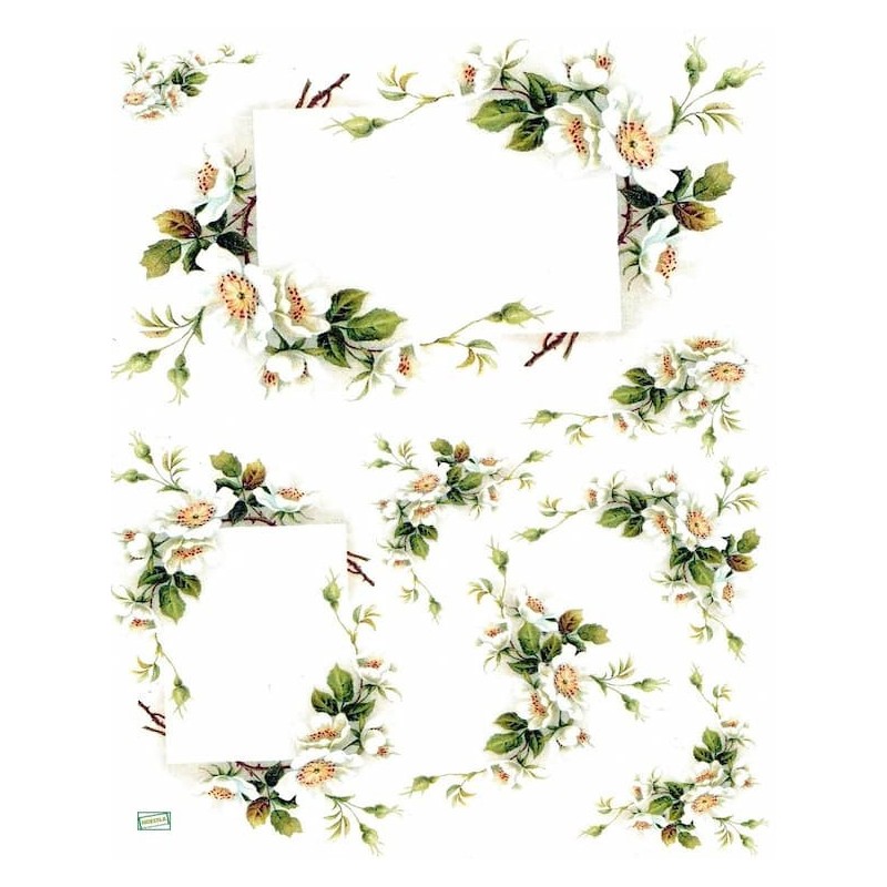 1papier riz Fleurs -R1356