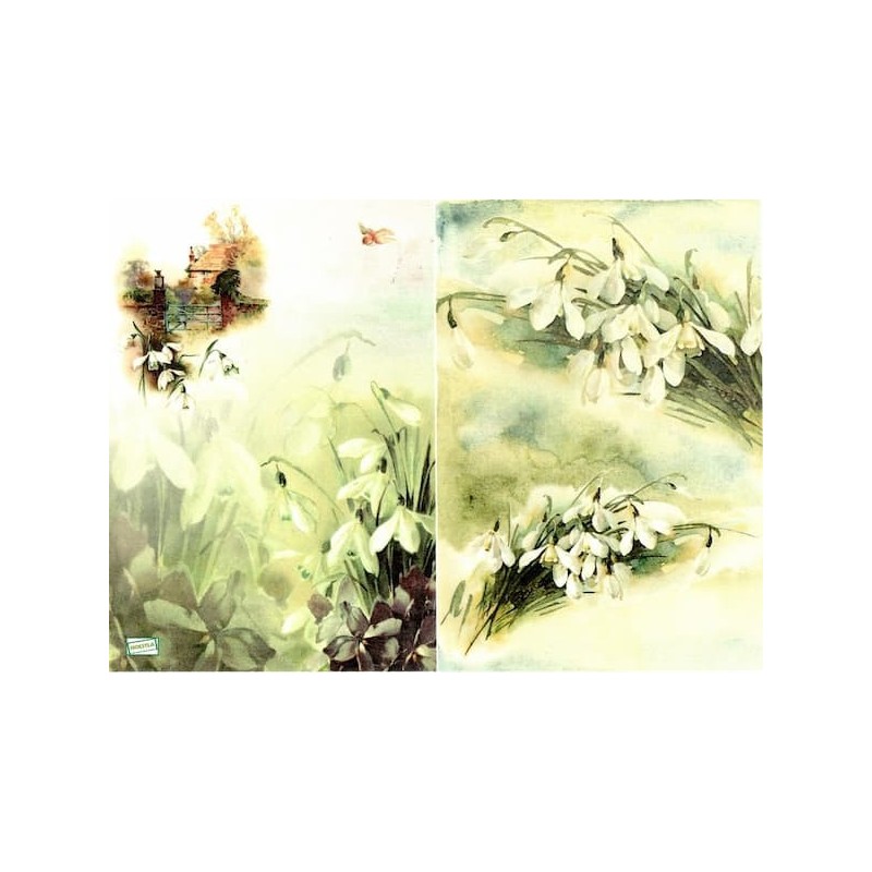 1papier de riz Fleurs -R1357