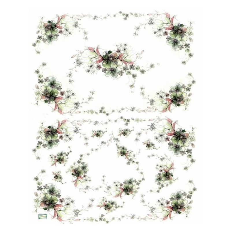 1papier de riz Fleurs -R1370