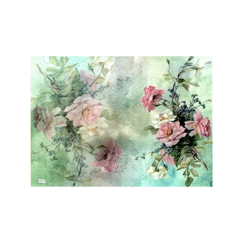 1papier de riz Fleurs -R1388
