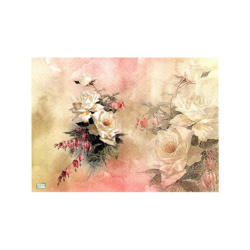 1papier de riz Fleurs -R1389