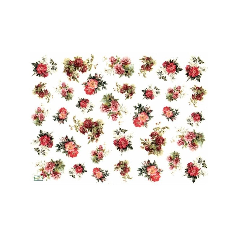 1papier riz Les Roses -R1452