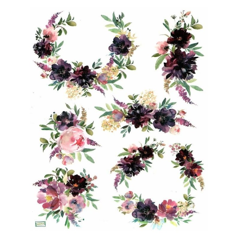 1papier de riz Fleurs-R1751