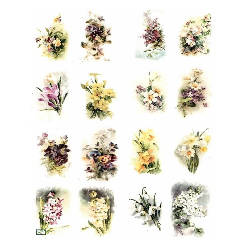 1papier riz Fleurs-R1980