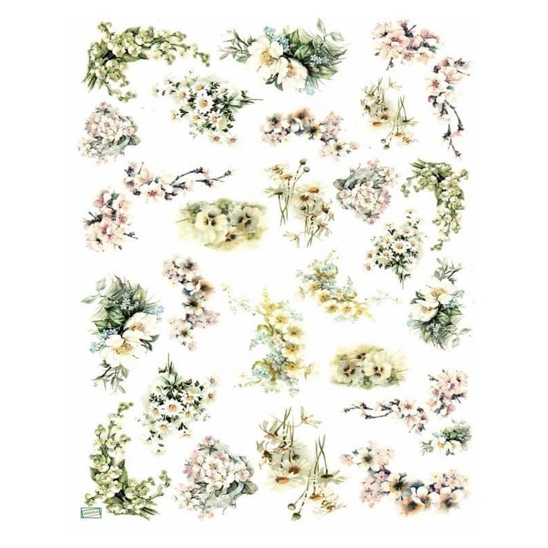 1 papier de riz Fleurs-R2065