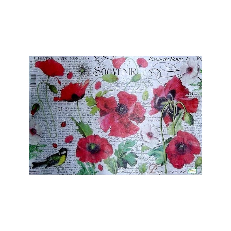 1papier riz Coquelicots-STA62