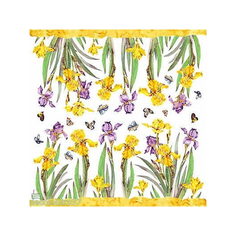 5 papiers  riz Les Iris-STA73