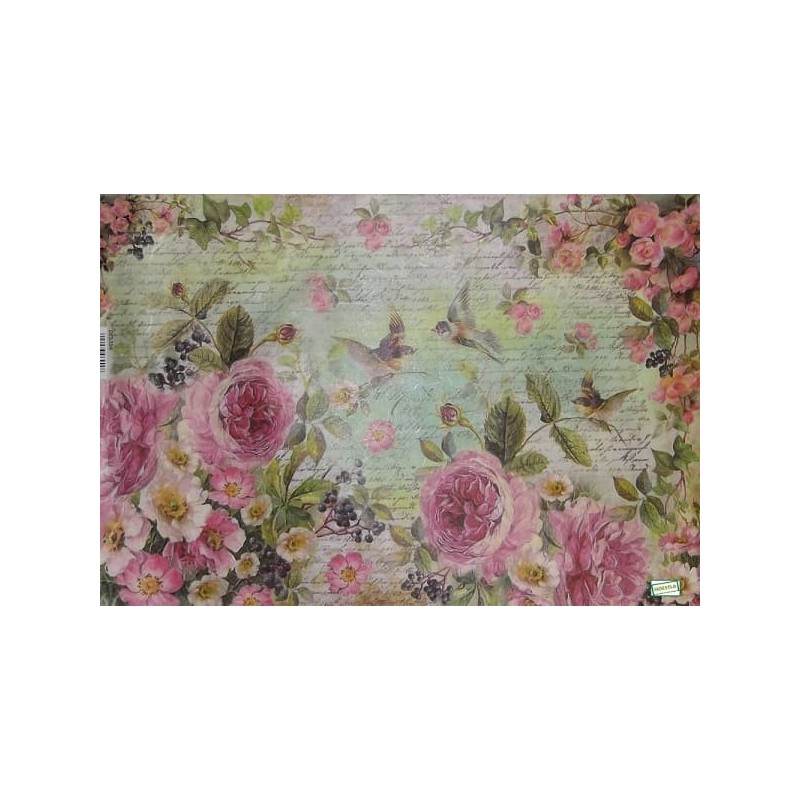 1papier de riz Roses-STA86