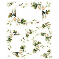 1papier de riz Fleurs-R212L