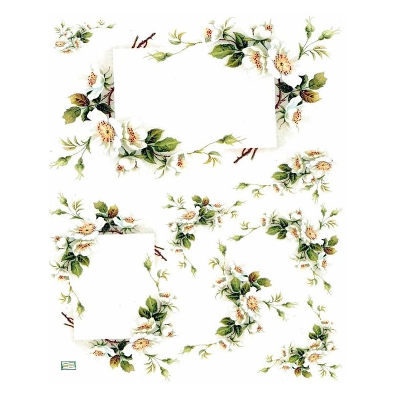 1papier de riz Fleurs-R212L