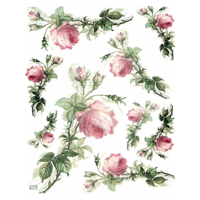 1papier riz Les Roses-R261L