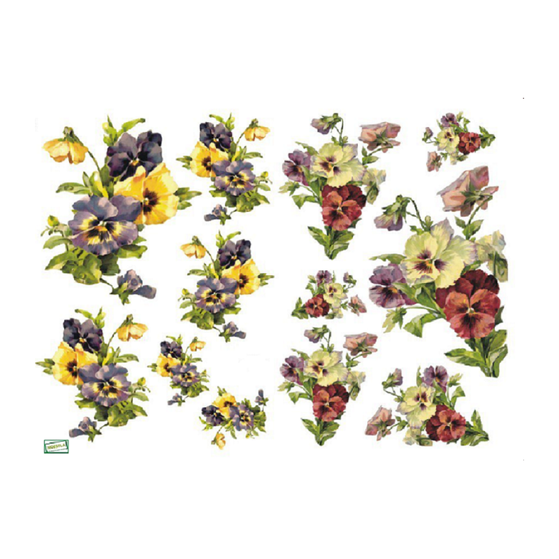 papier découpage Pensées-D291M