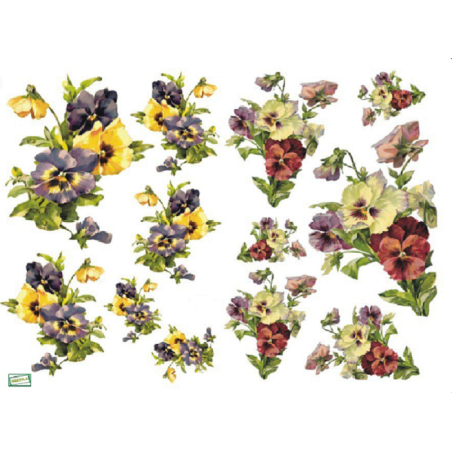 papier découpage Pensées-D291M