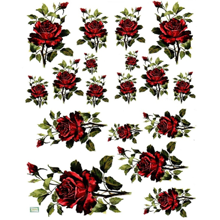 papier découpage Roses-D293M