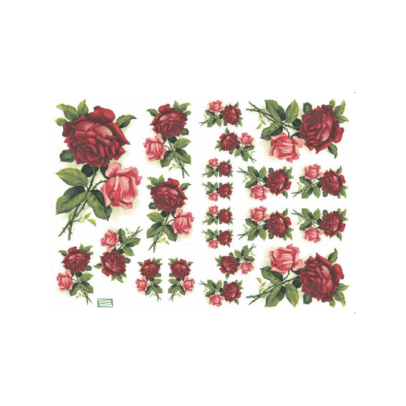papier découpage Roses-D331M